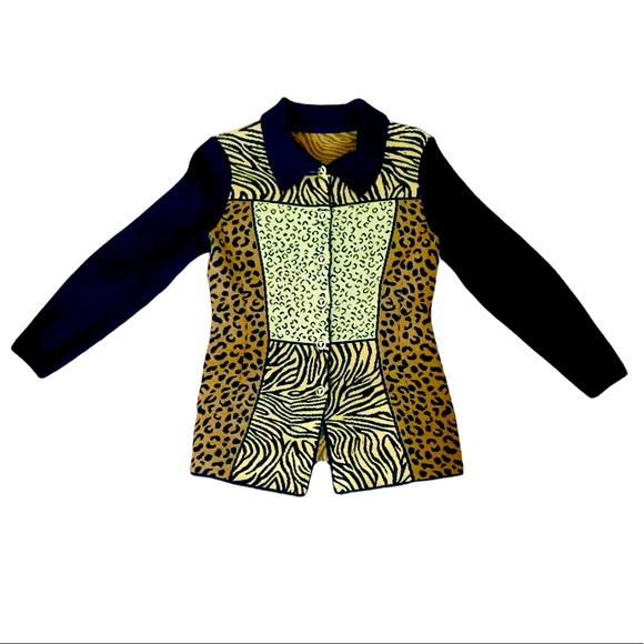 Small ESCADA lightweight animal print cardigan - Picture 1 of 6